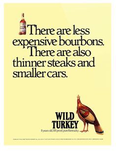 Wild Turkey bourbons - print ad